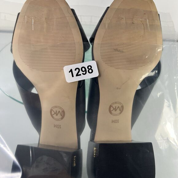 Michael Michael Kors Abbott Mule Leather Black Slip On Crisscross strap - Picture 7 of 7